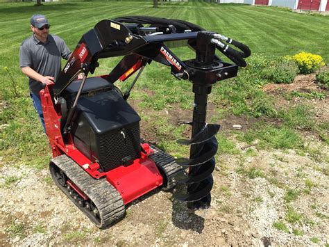 mini skid steer with auger|mini skid steer boring attachment.